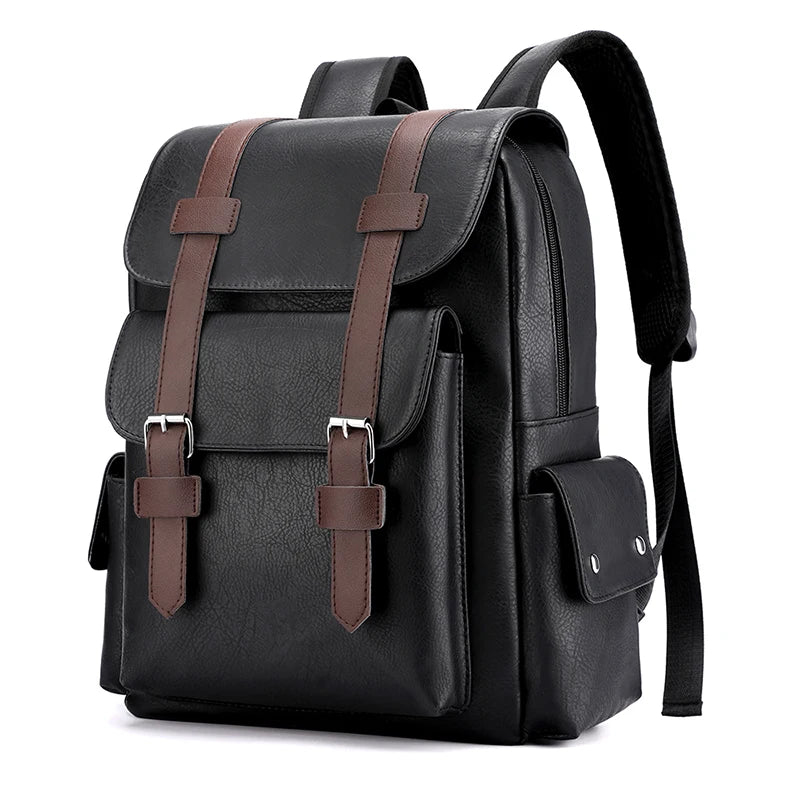 Men's Leather Backpack - Large