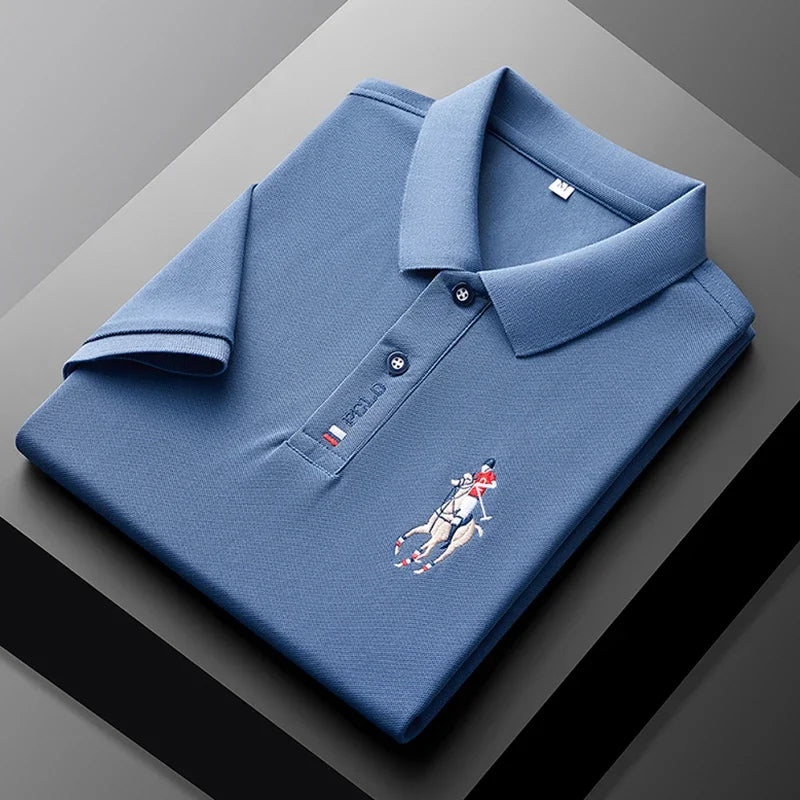Men's Summer Embroidered Polo Shirt