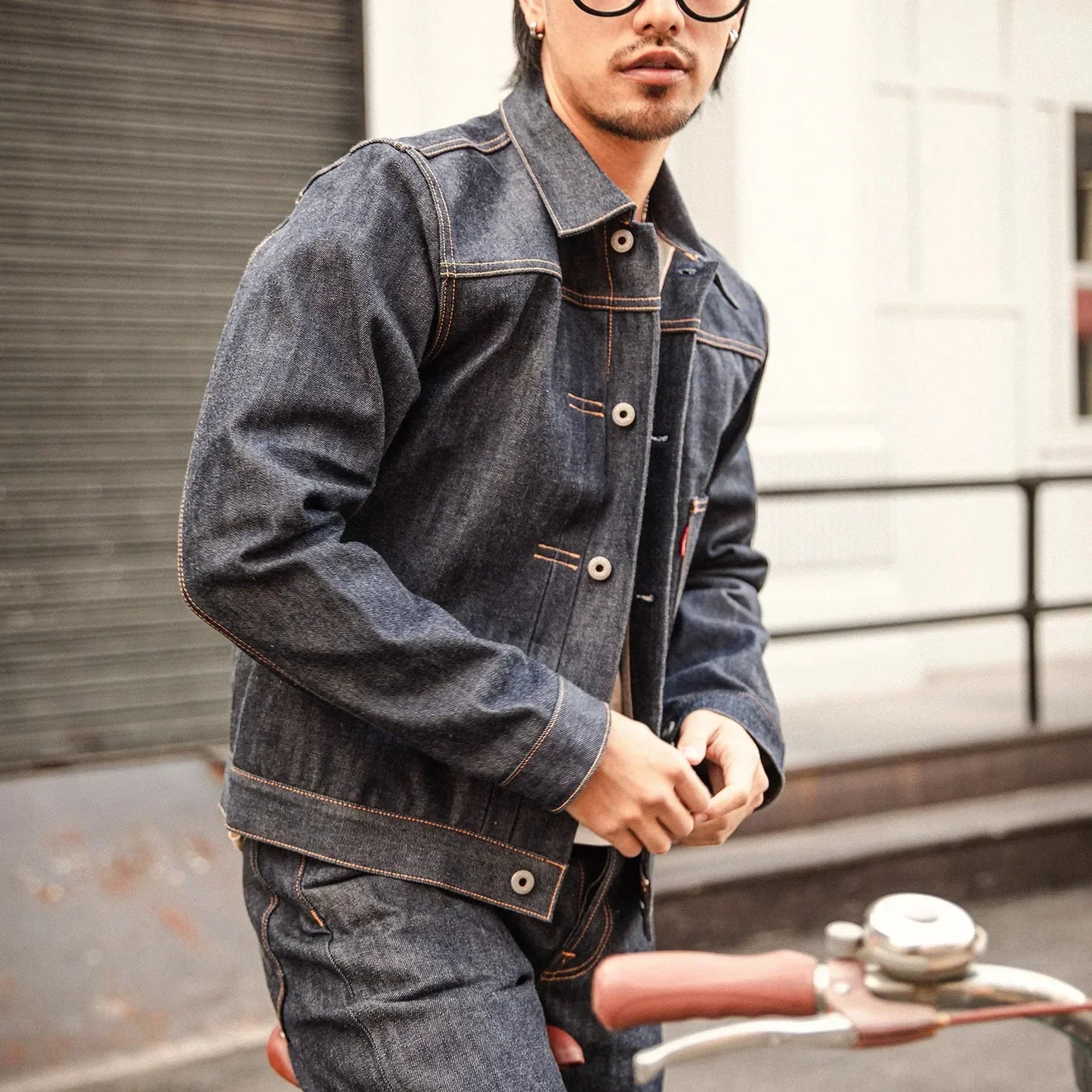 Jean Jacket American Casual Style Type 1 Selvedge Denim
