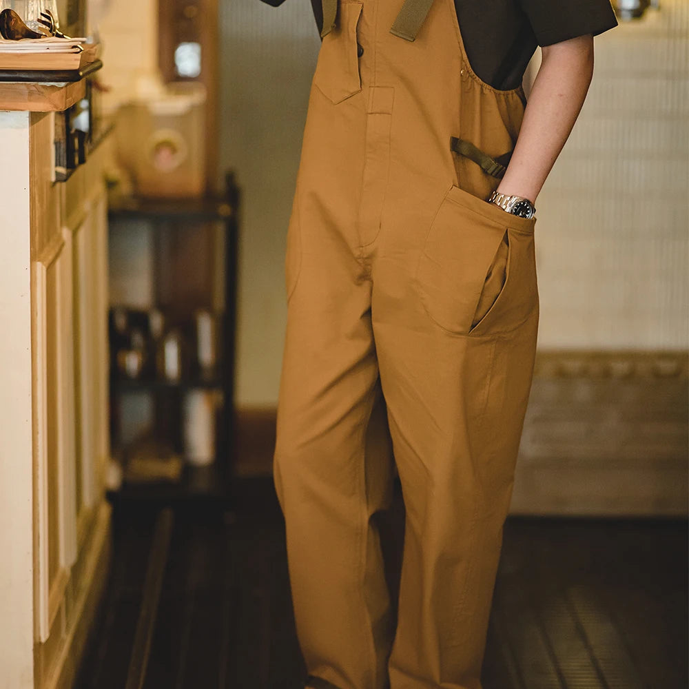 American Retro Canvas Overalls - Loose Fitting