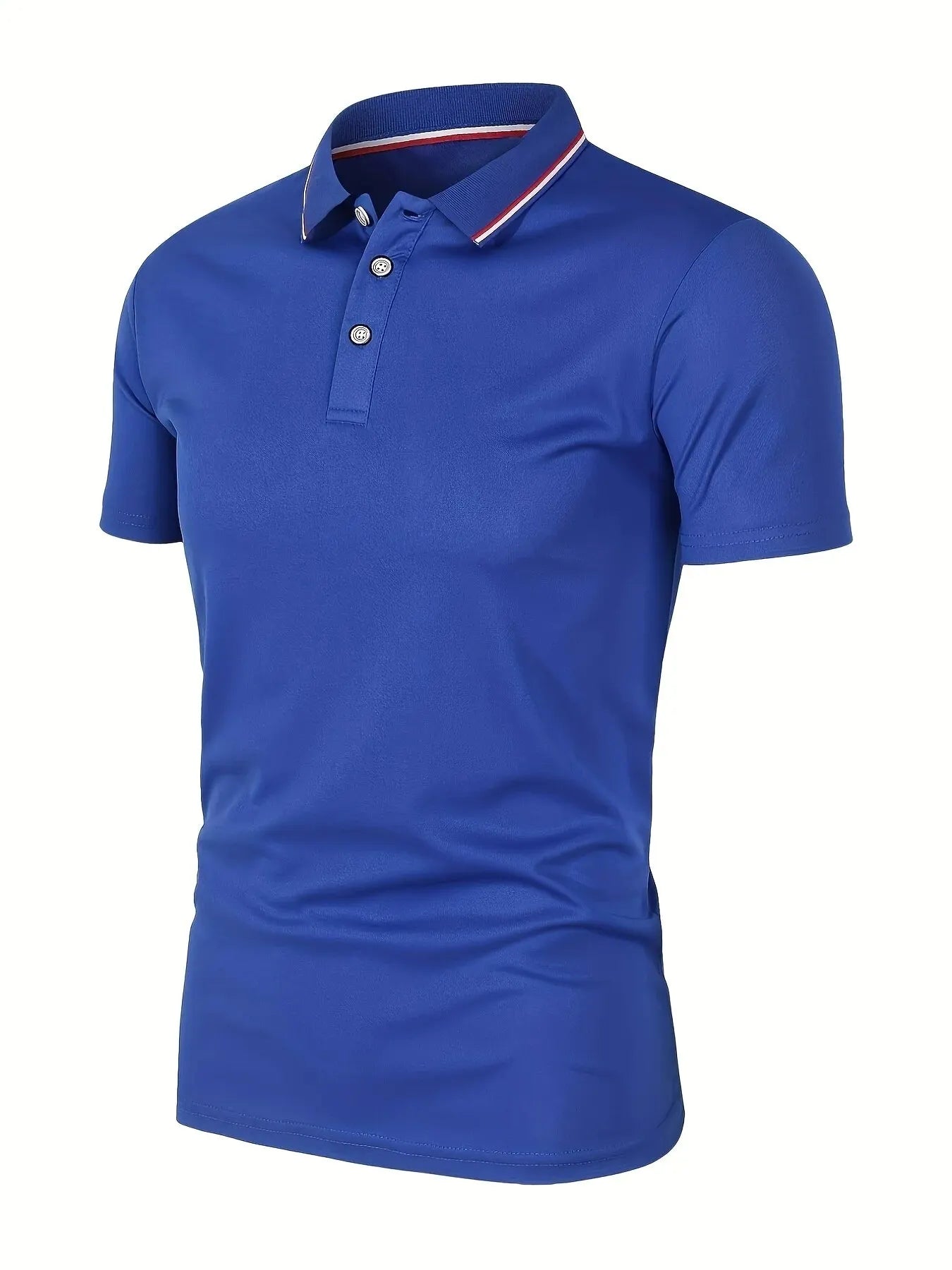 Casual Breathable Polo Shirt - Solid Color