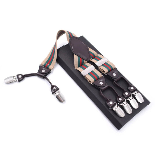 Vintage Suspenders for Men - Heavy Duty Adjustable Elastic