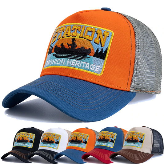 Breathable Mesh Snapback Fishing Trucker Cap