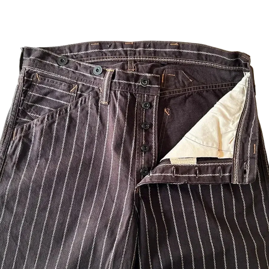 Coal Miner Style Striped 10.5oz Wabash Jeans