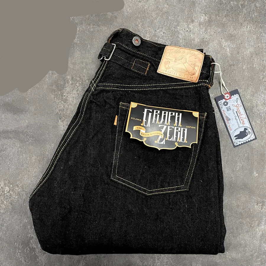 Strap Buckle Right Twill Weave Vintage Tooling Black Jeans