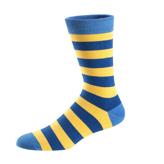 5 Pairs Men's Striped Dress Socks - Cotton