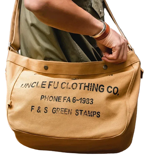 Printed Canvas Crossbody Computer Messenger Bag