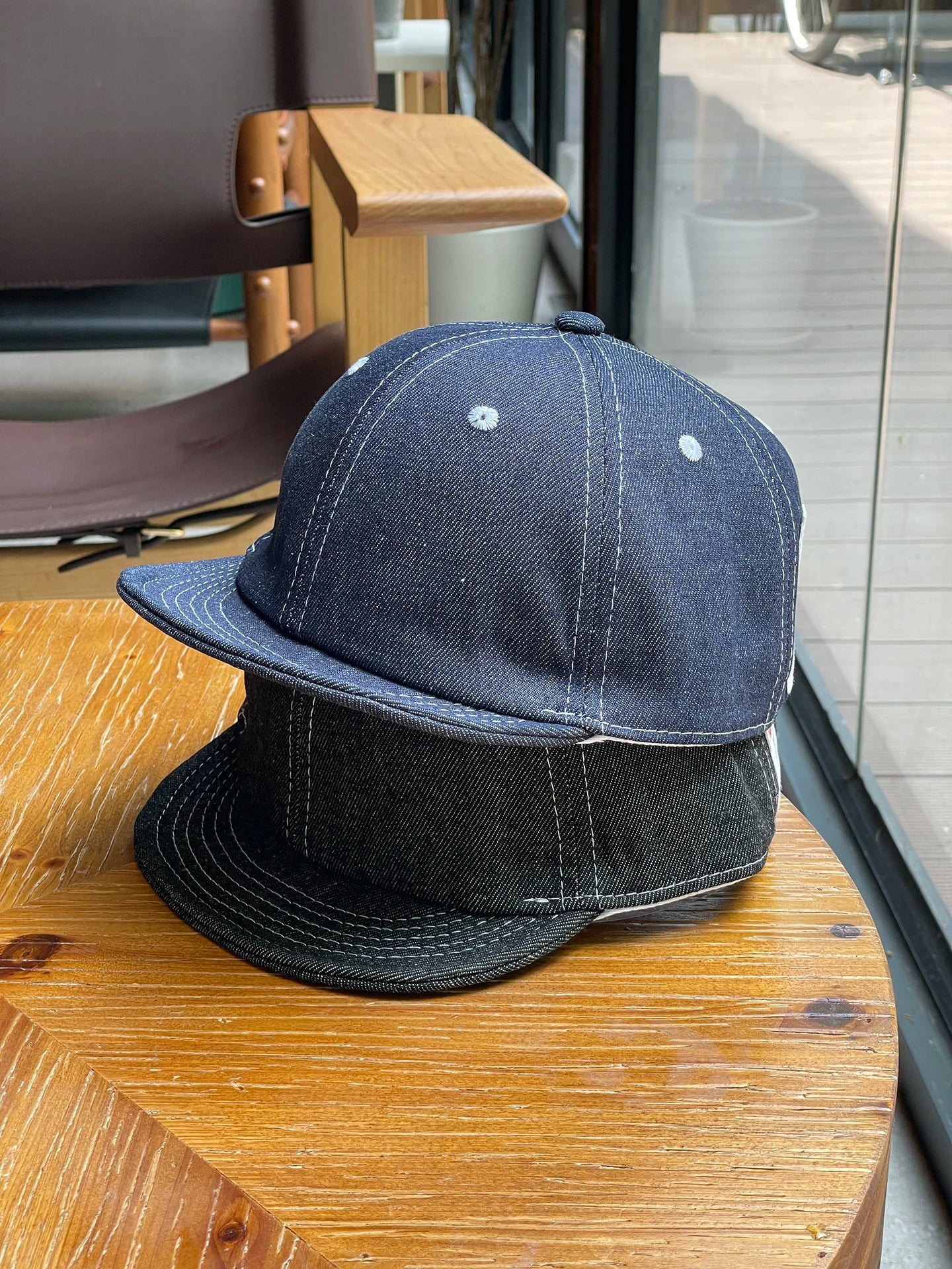 Denim Short Brim Baseball Cap