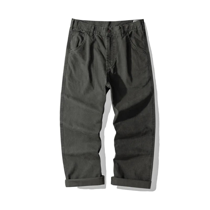 100% Cotton Striped Wabash Denim Railway Worker Pants