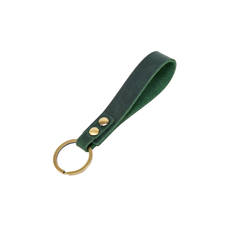 Classic Vintage Cow Leather Keychain