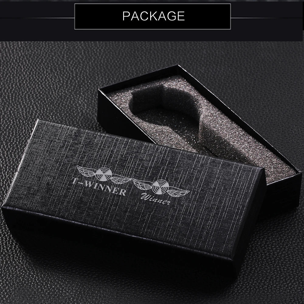 Mechanical Watch for Men - Skull Design with Golden Stainless Steel Strap - Skeleton Watch