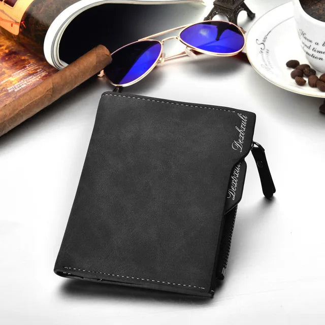Men's Soft Leather Wallet with Removable Card Slots