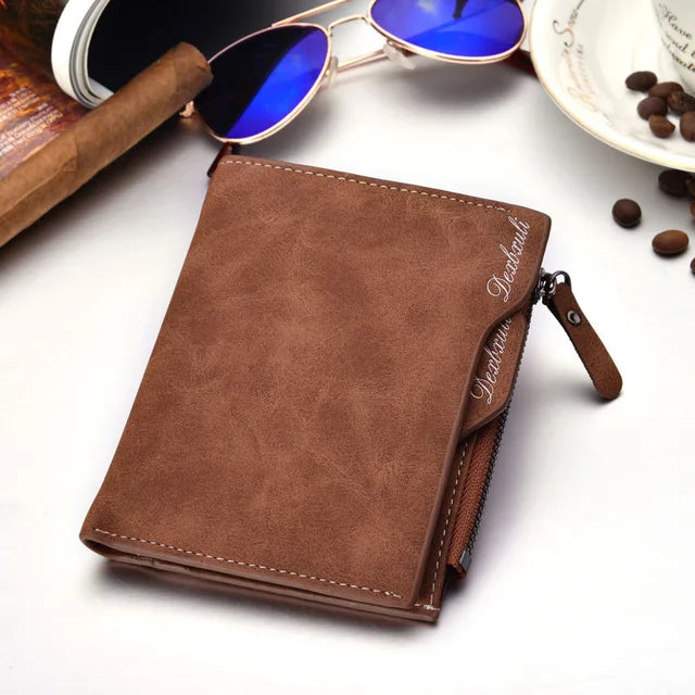 Men's Soft Leather Wallet with Removable Card Slots