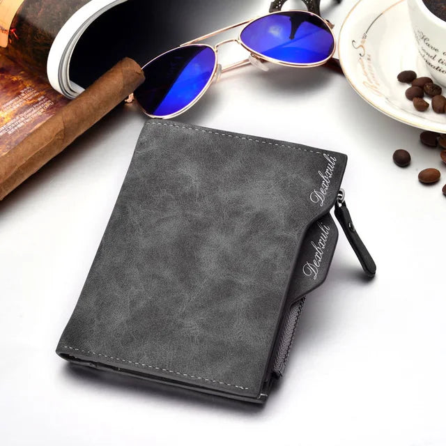 Men's Soft Leather Wallet with Removable Card Slots