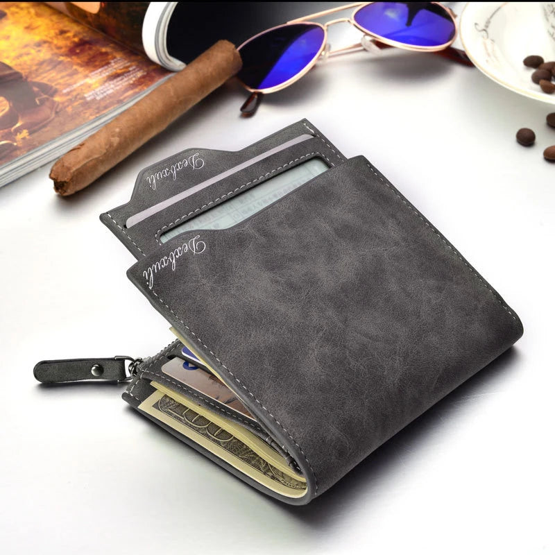 Men's Soft Leather Wallet with Removable Card Slots