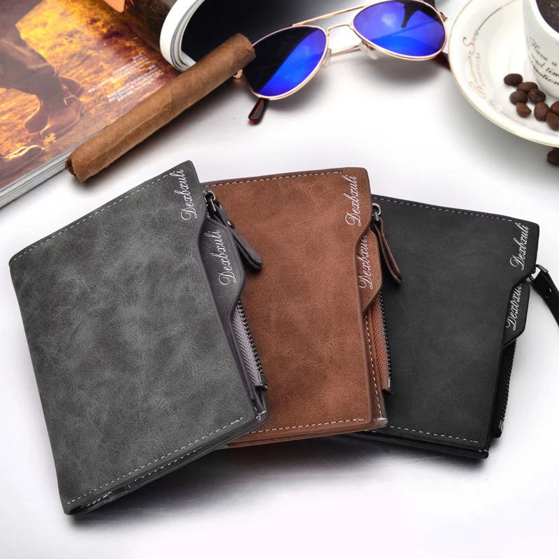 Men's Soft Leather Wallet with Removable Card Slots