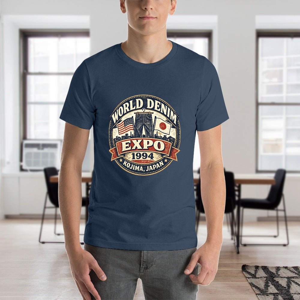 World Denim Expo 1994 Short Sleeve T Shirt - Navy Blue