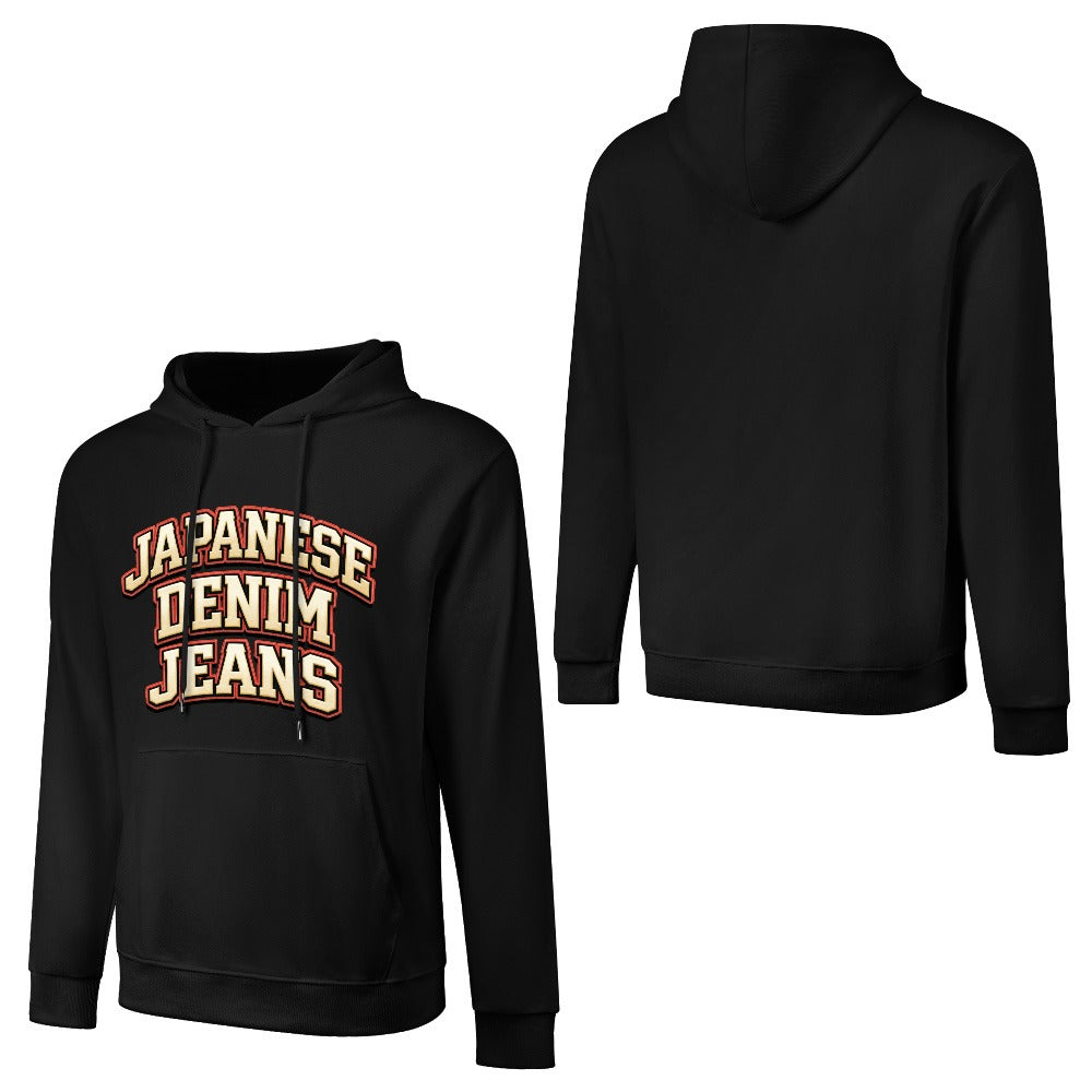 Japanese Denim University Hoodie - Black