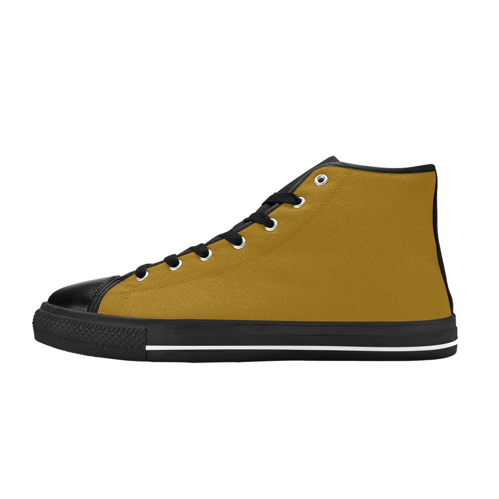 High Top Canvas Men's Shoes - goldenrod/mustard