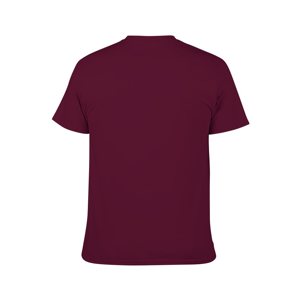 Oxford Denim Bear Mens Short Sleeve Cotton T-Shirt - Maroon