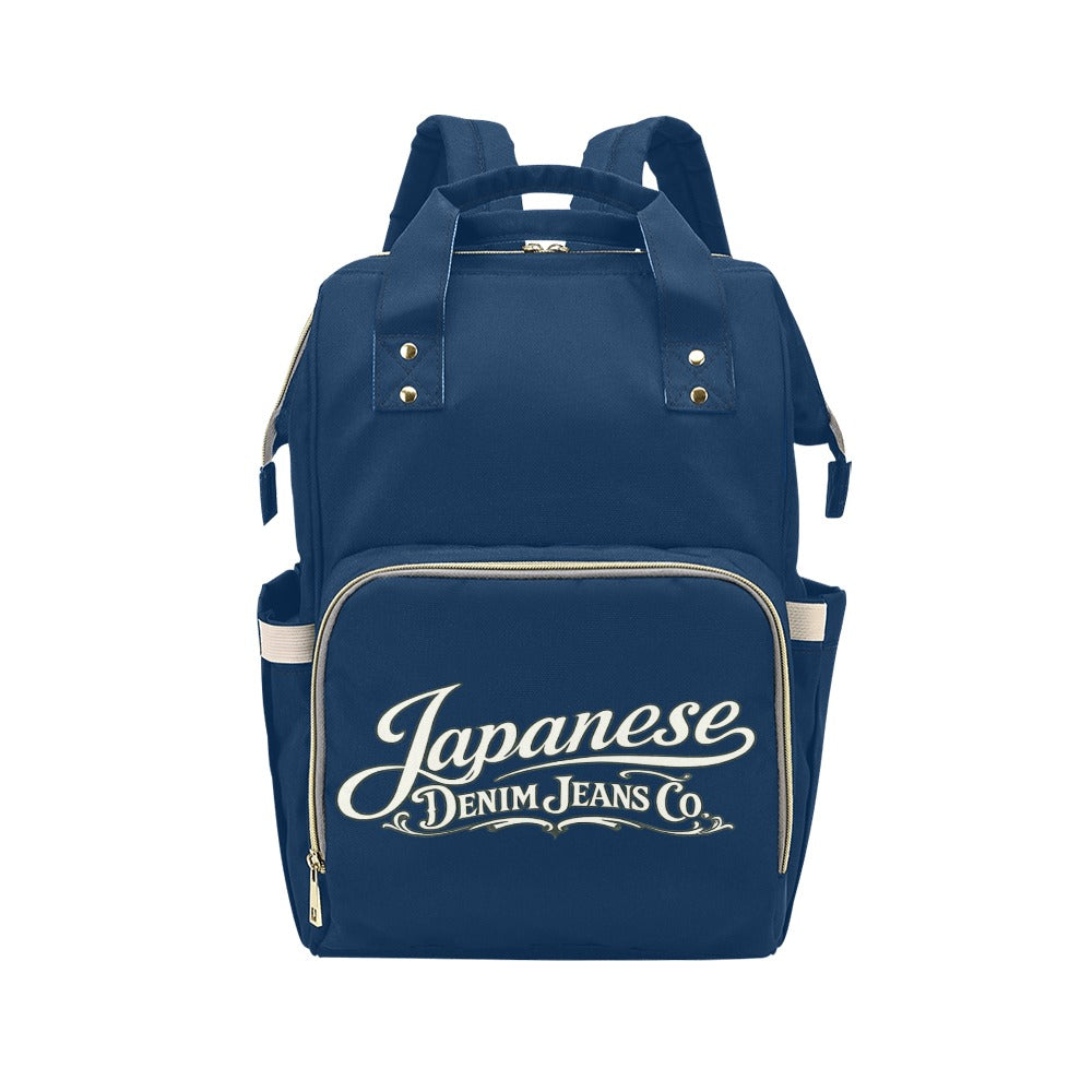 Japanese Denim Jeans Logo Backpack