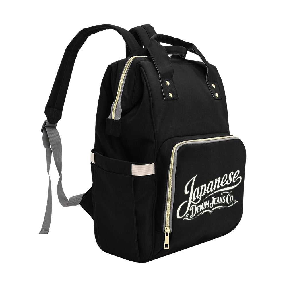 Japanese Denim Jeans Logo Backpack