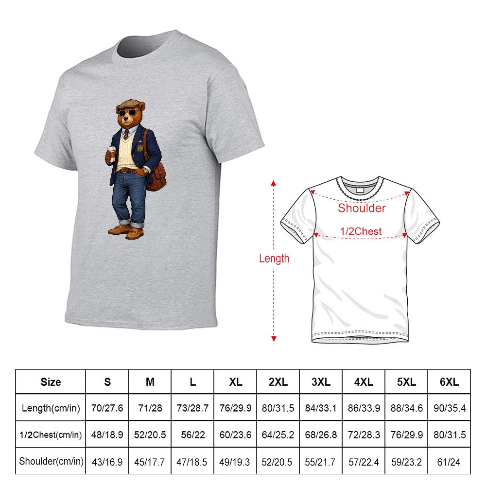 Oxford Denim Bear Men's Short Sleeve Tee - Gray