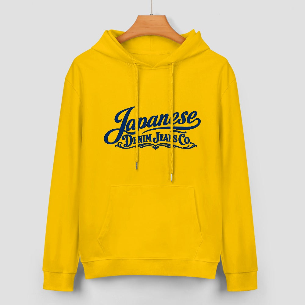 Japanese Denim Jeans Co Pure Cotton Hoodie - Yellow
