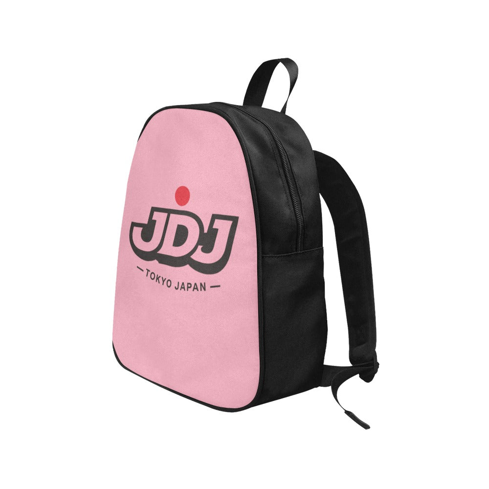JDJ Logo Canvas Backpack Durable Cotton With Laptop Compartment