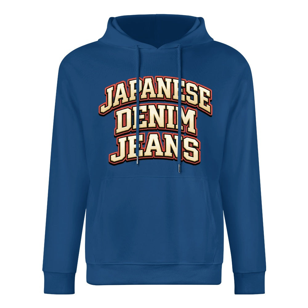 Japanese Denim University Hoodie - Dark Blue