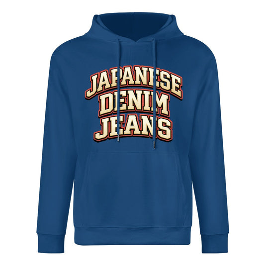 Japanese Denim University Hoodie - Dark Blue