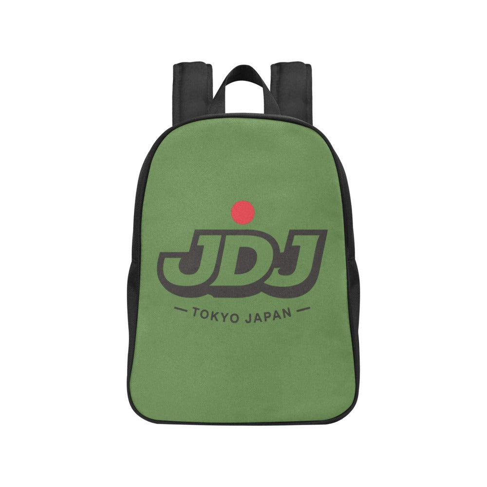 JDJ Logo Canvas Backpack Durable Cotton With Laptop Compartment