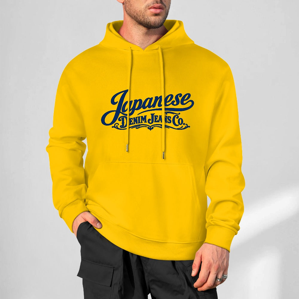 Japanese Denim Jeans Co Pure Cotton Hoodie - Yellow