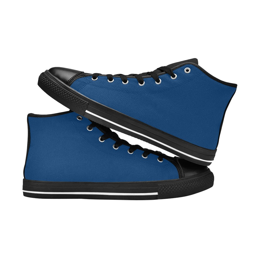 High Top Canvas Men's Shoes - Dark Blue