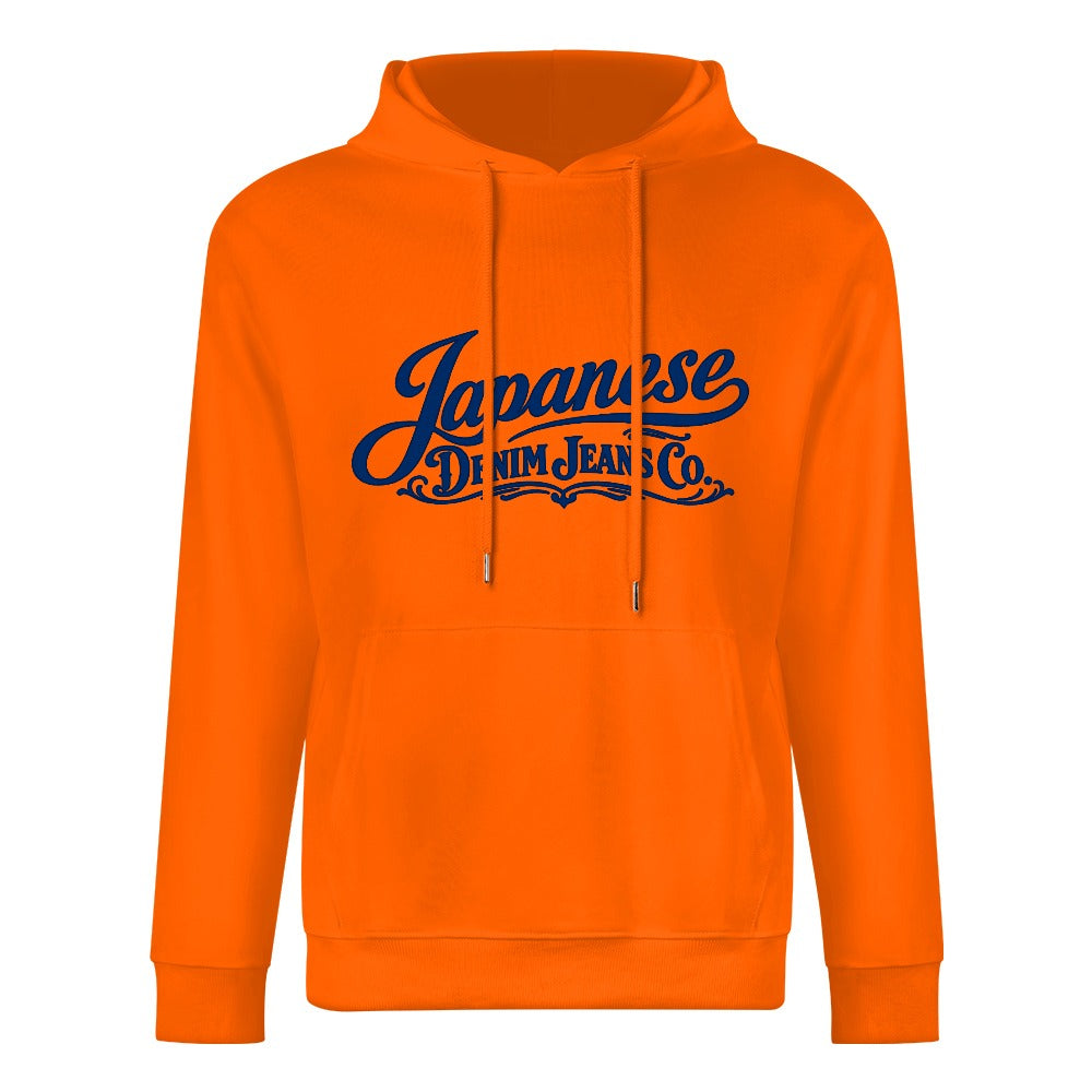 Japanese Denim Jeans Pure Cotton Hoodie - Orange