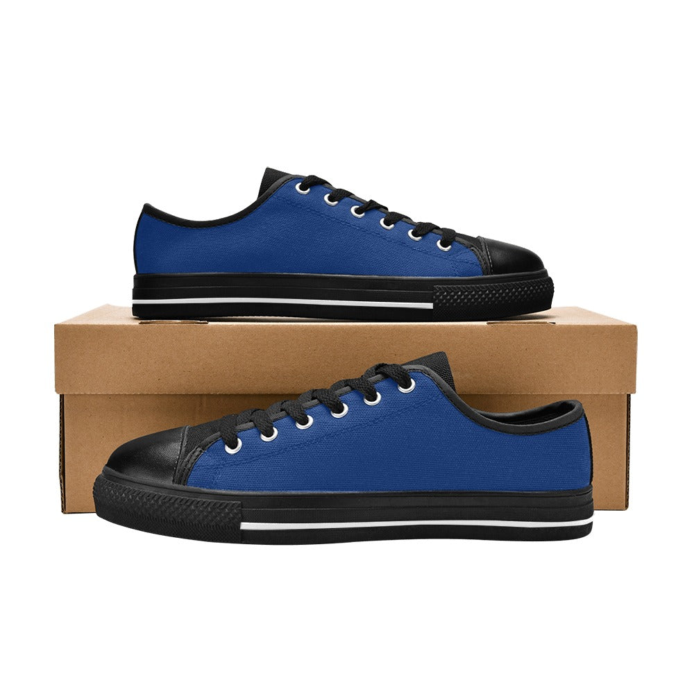 Men's Canvas Low Top Shoes - Dark Blue